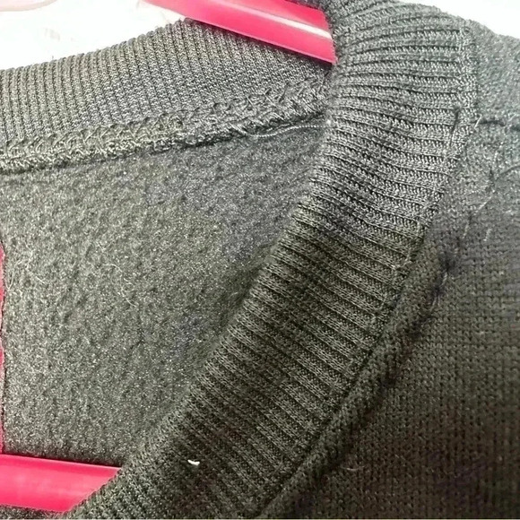 Happy Holidays! Christmas Snowman Sweatshirt Black Size Medium - Picture 2 of 16